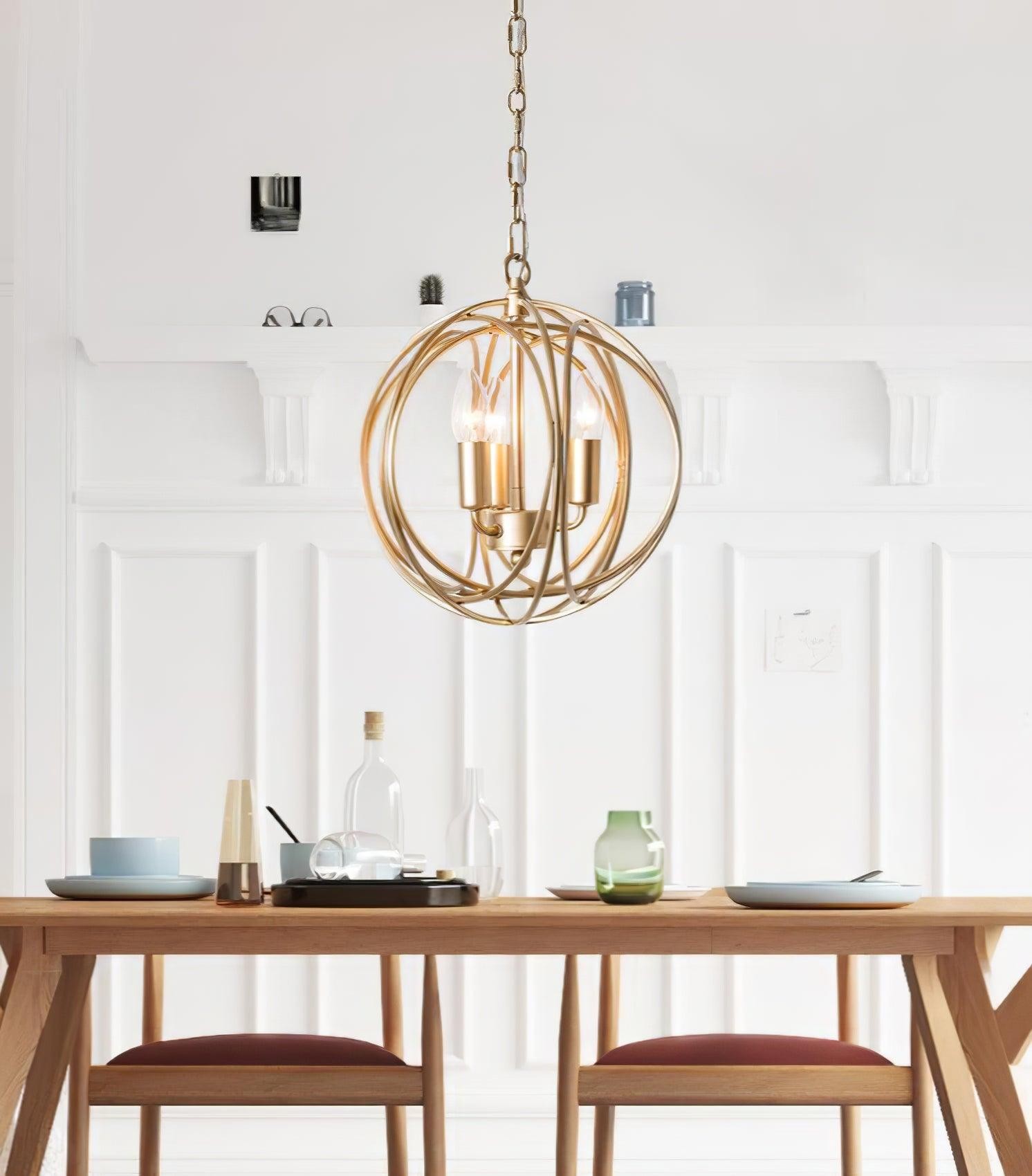Holle metalen lijn retro hanglamp HL657