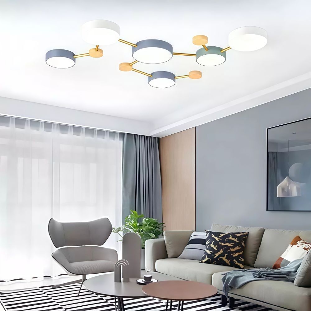 Nordic ronde LED plafondlamp - houten taklamp voor slaapkamer HL1347