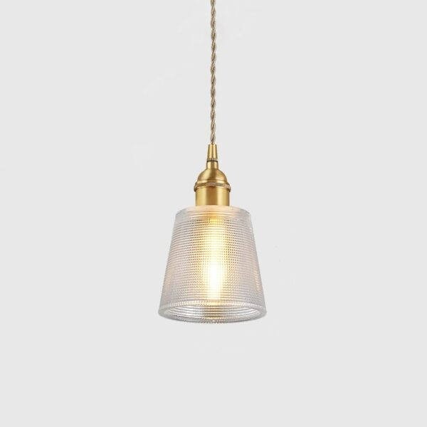 Antiek helder geribbeld glas Slaapkamer keuken hanglamp HL48