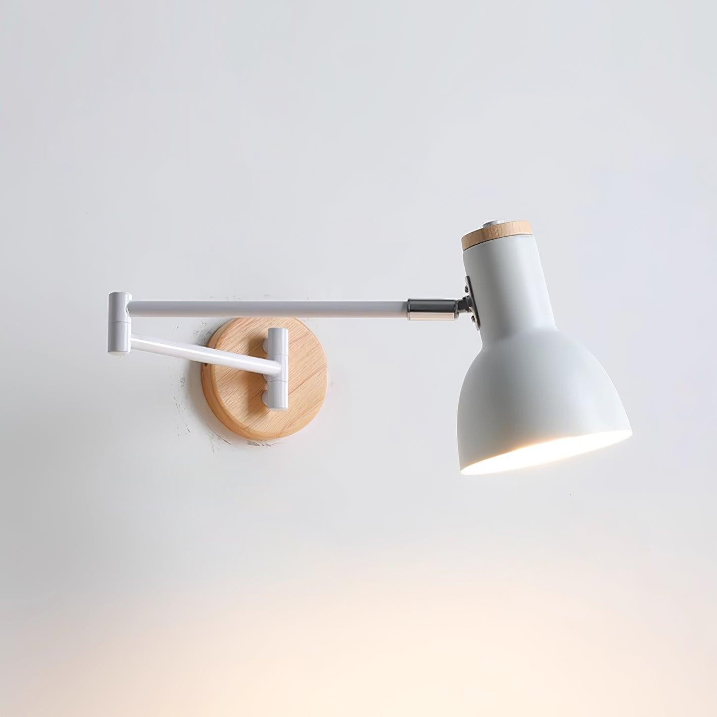 Houten verstelbare wandlamp HL487