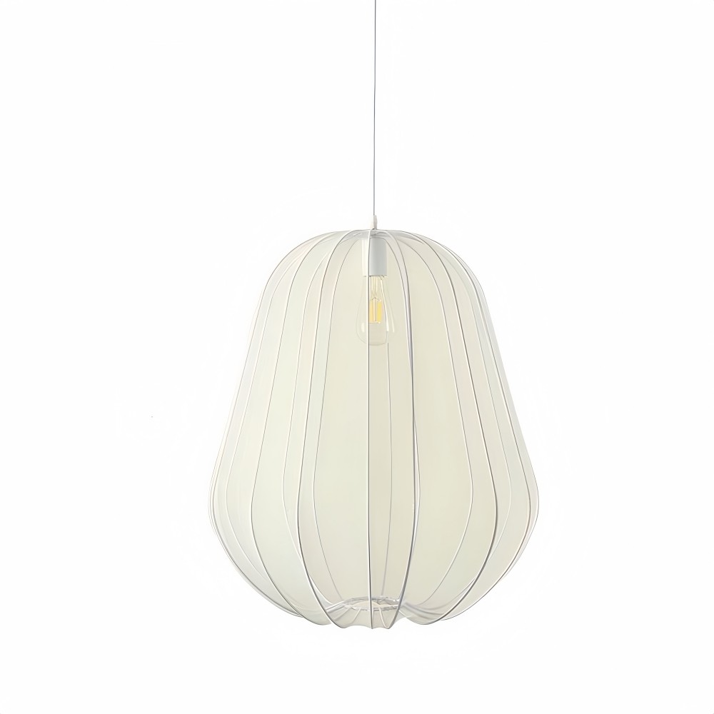 Witte stoffen hanglamp - Nordic lantaarnkap voor slaapkamer HL1316