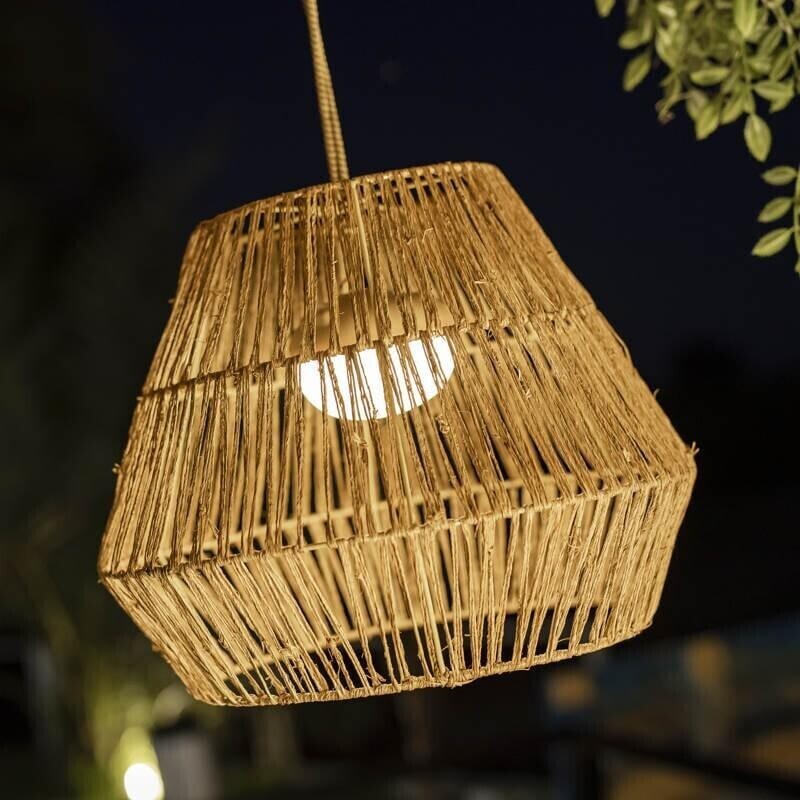 Sisine LED rustieke rotan hanglamp