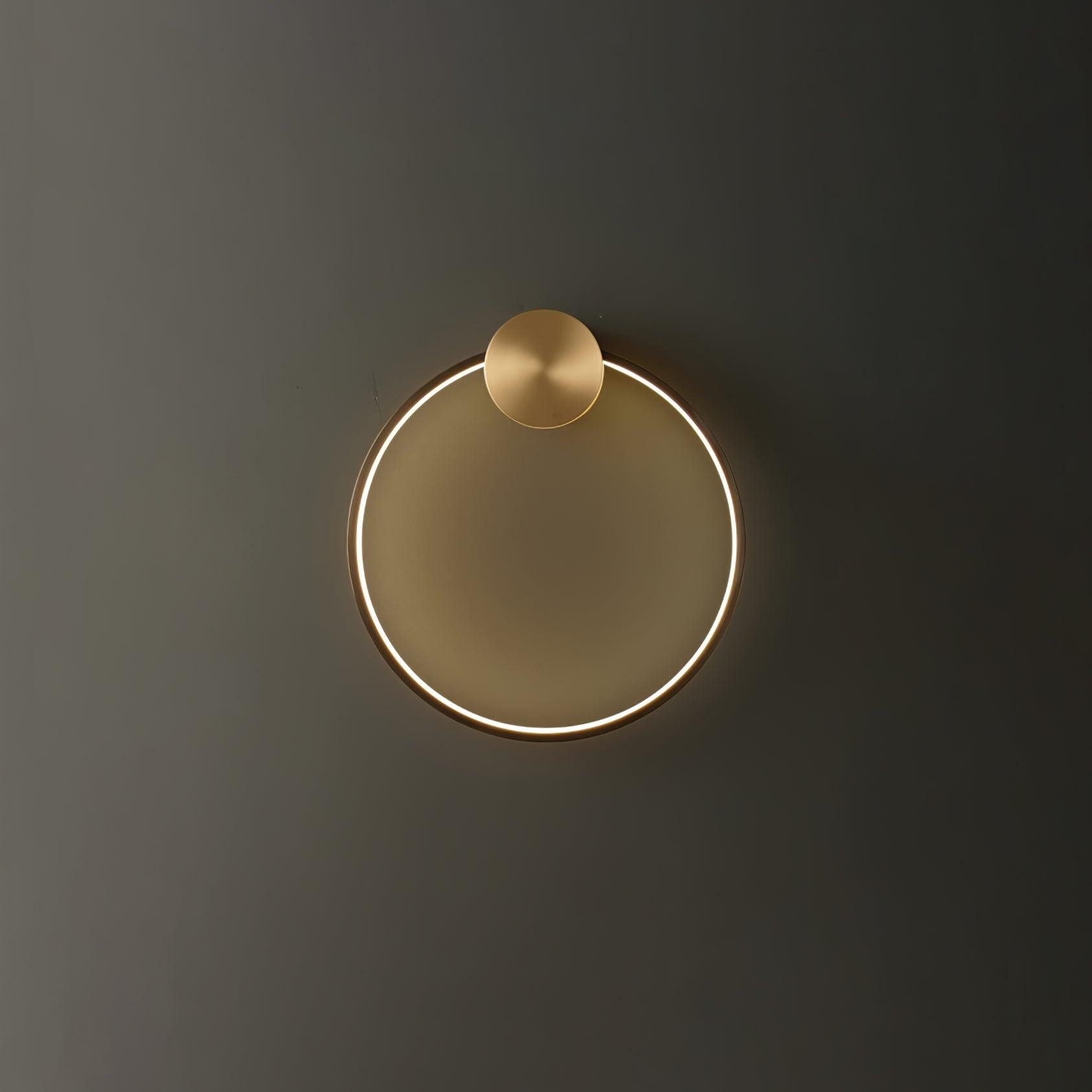 Minimalistische creatieve eenvoudige messing ronde LED-wandlamp HL776