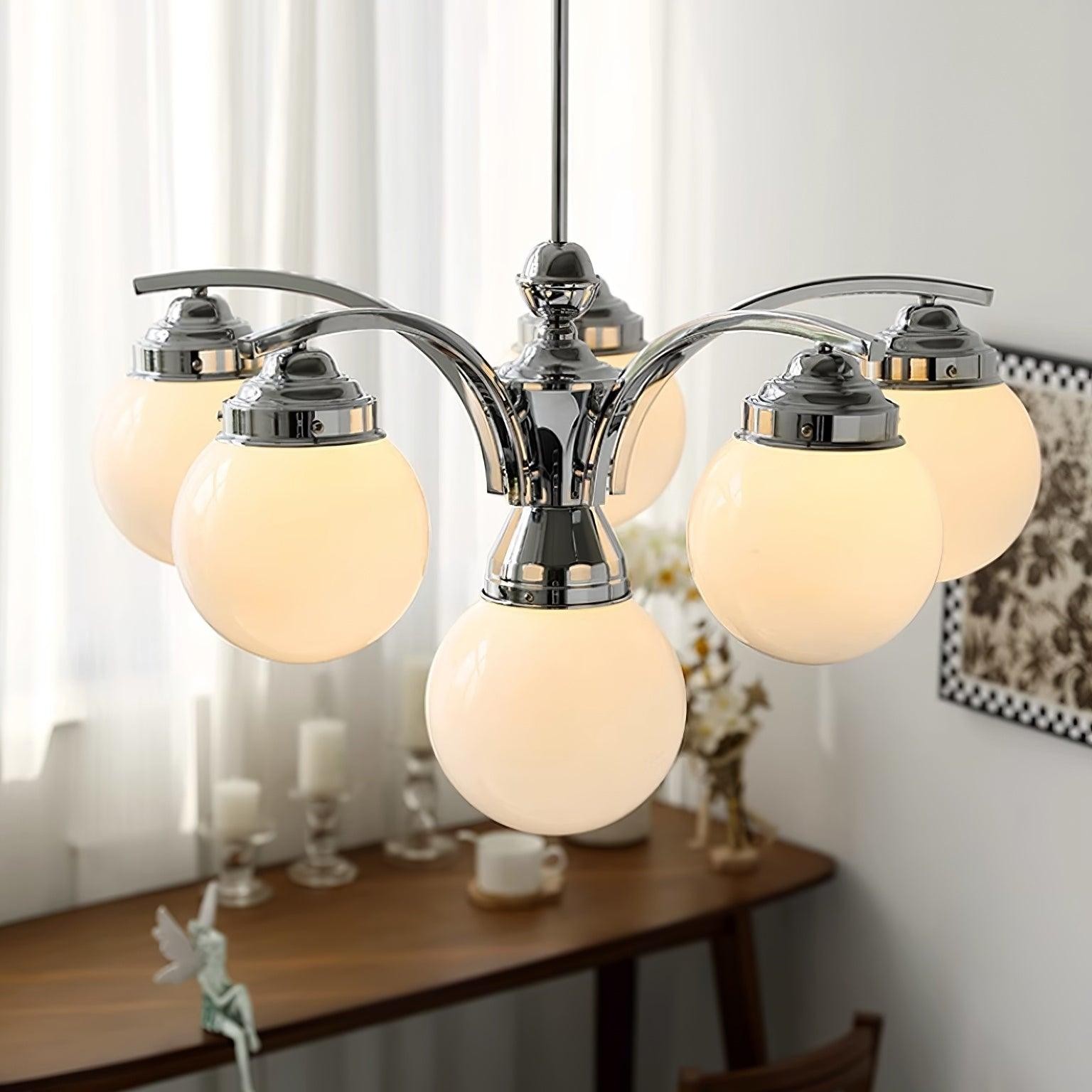 Franse elegante glazen bolvormige kroonluchter HL813