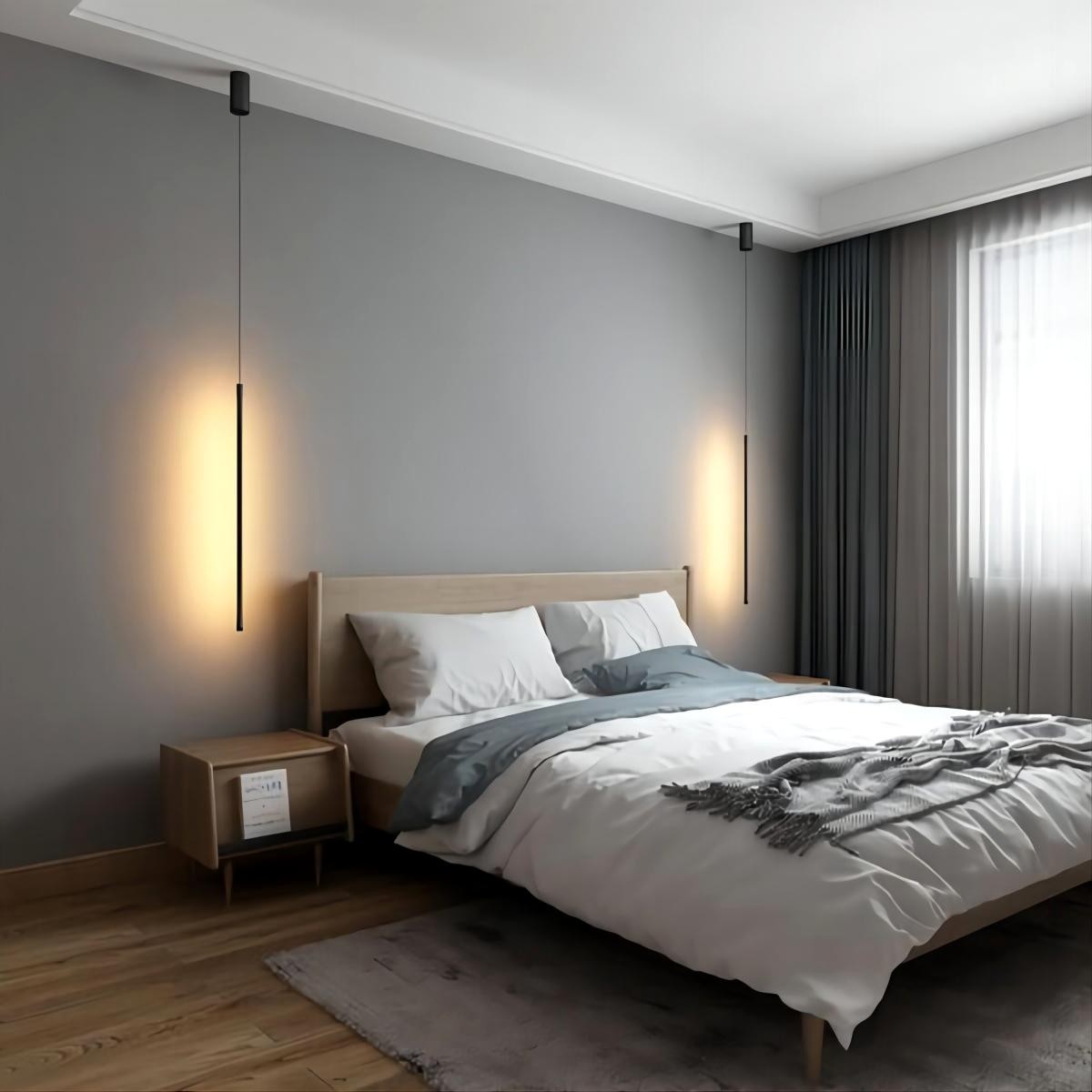 Modern Industriële LED Hanglamp Zwarte voor Eettafel Slaapkamer