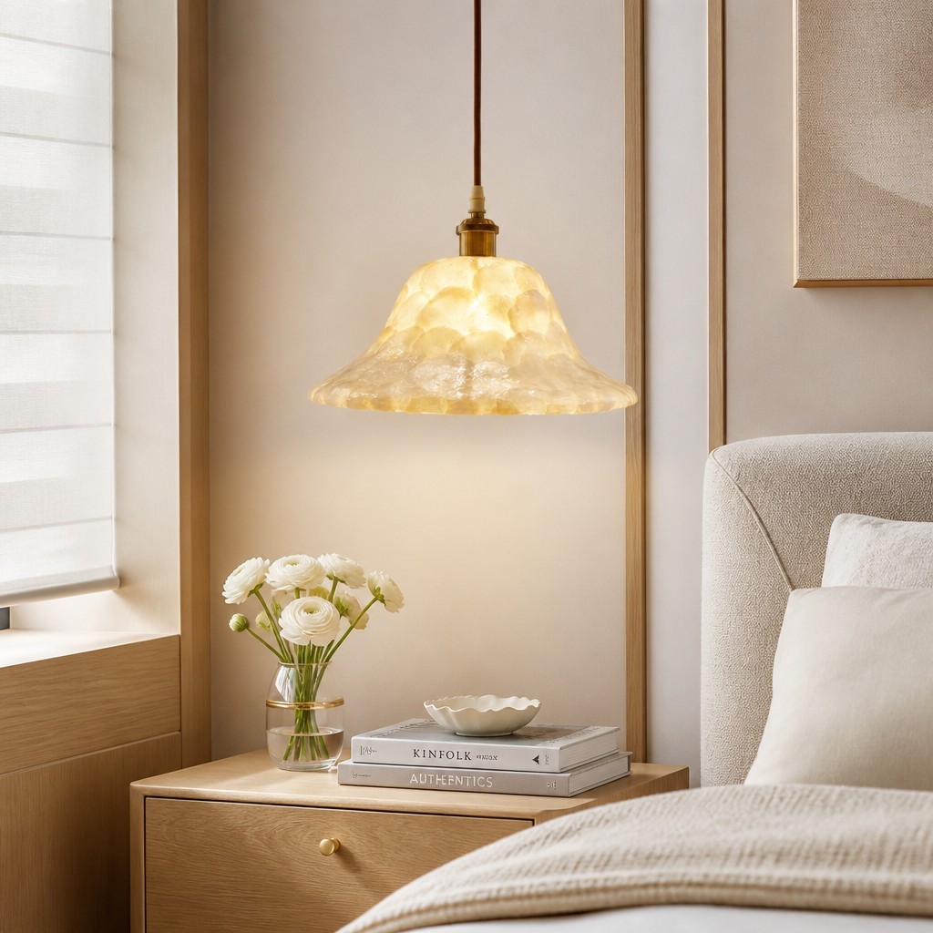 Lunavera Artistieke Capizschelp Hanglamp Moderne Minimalistische Hanglamp voor Meerdere Kamers HL3529