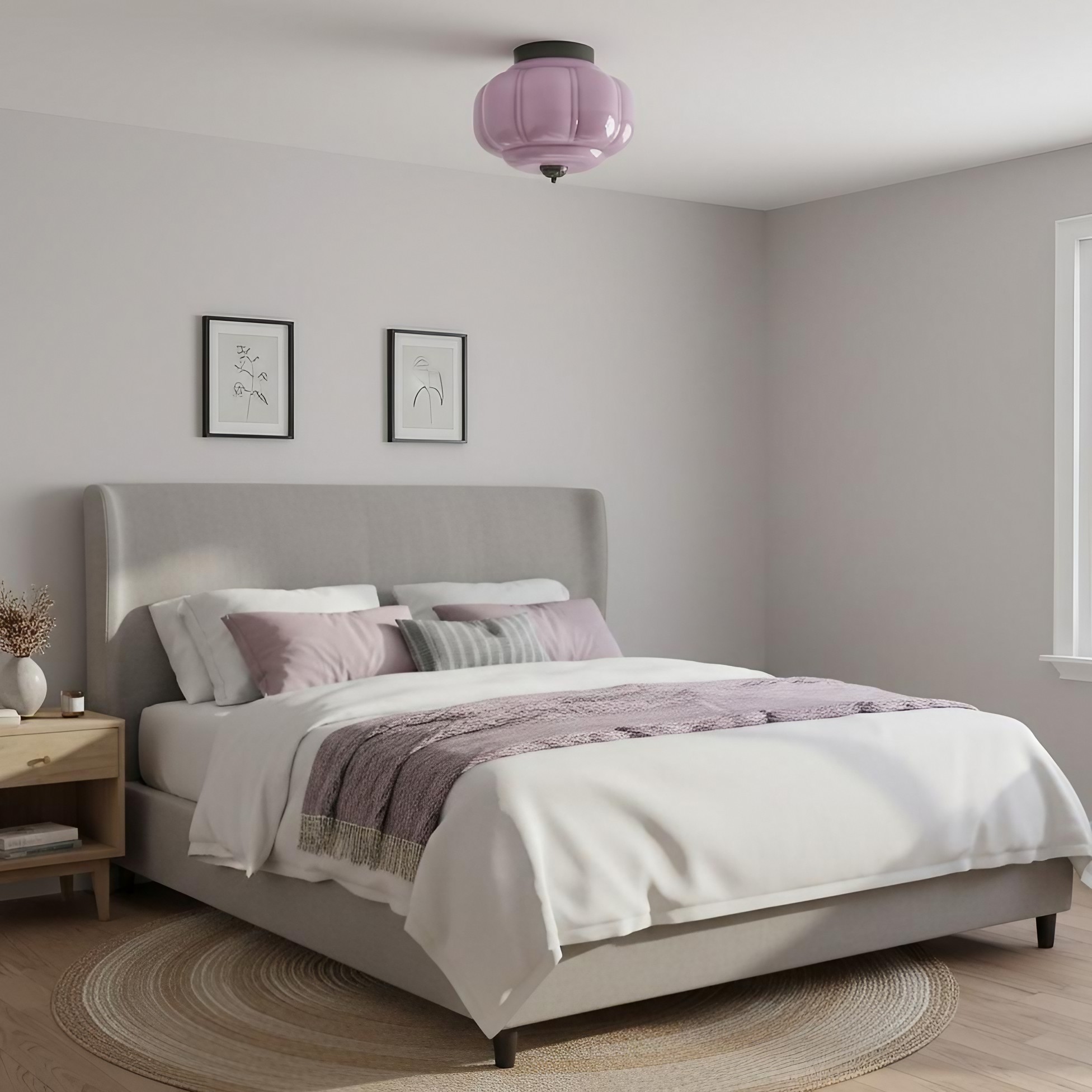 Eloise Retro Melkglas Semi-inbouw Plafondlamp HL948