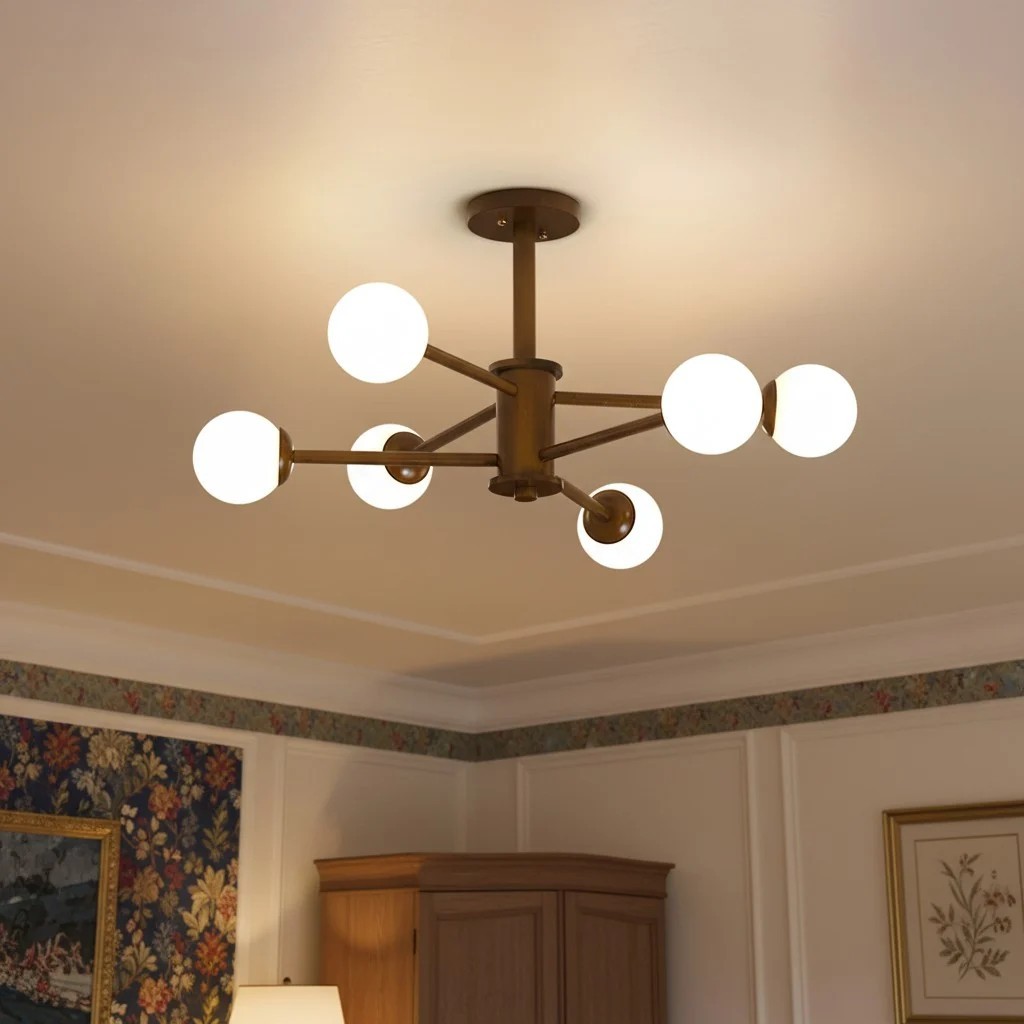 Orrise Molecular Design Plafondlamp - Artistieke Kroonluchter met Takkendesign voor Thuis HL2322