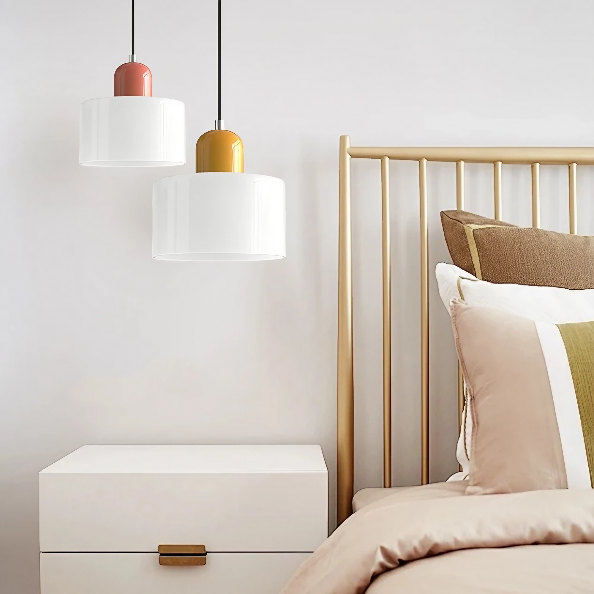Kalo Cilinder Hanglamp - Glazen Lamp in Scandinavische Stijl voor Eet en Slaapkamer HL107