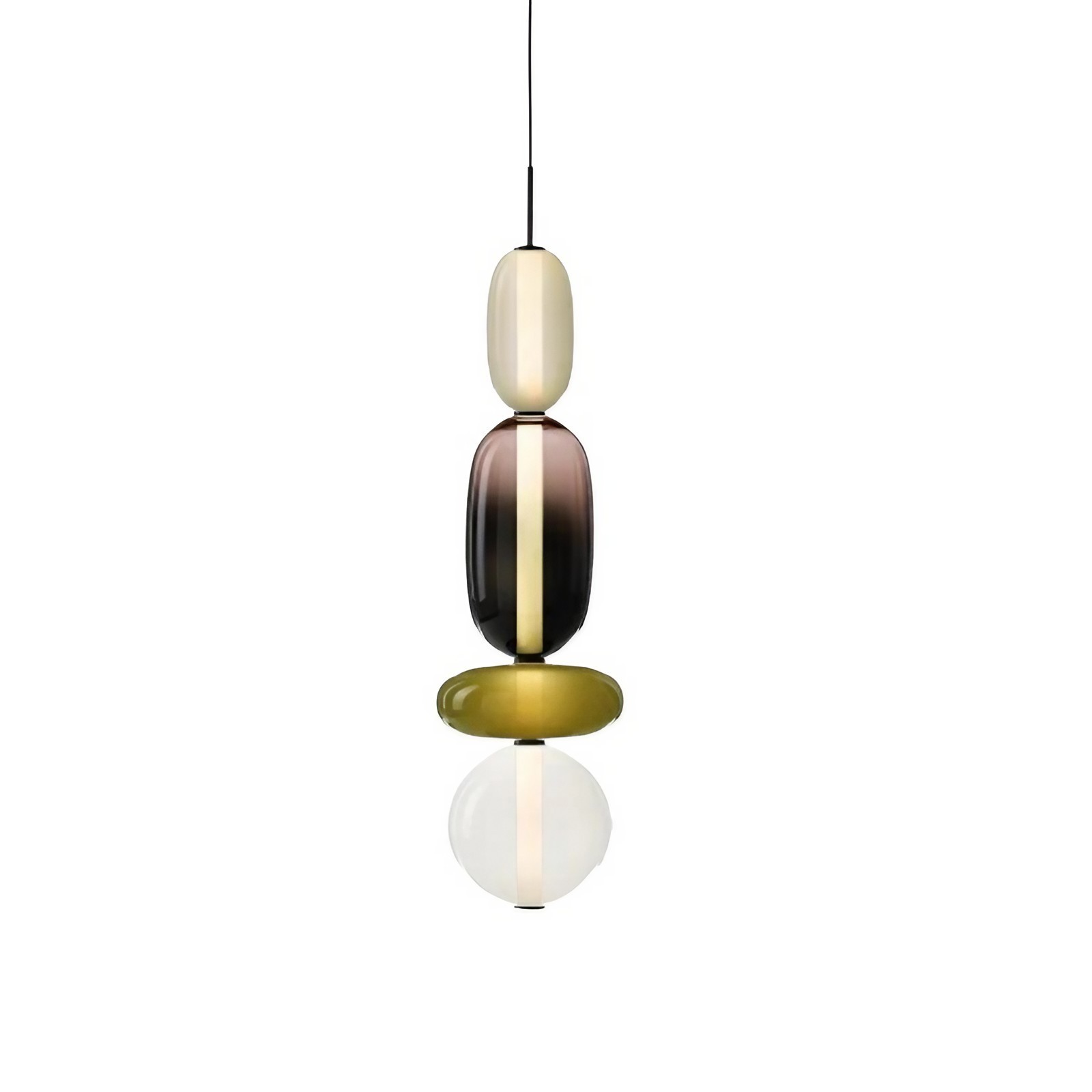 Noordse Hanglamp Van Gebrandschilderd Glas HL299