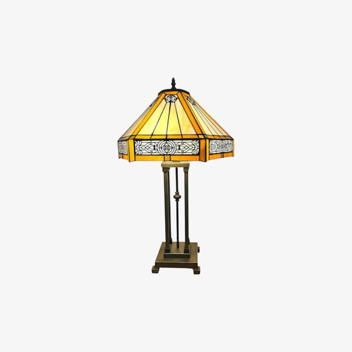 Velora Artisan Libelle Glas-in-lood Tafellamp - Vintage Tiffany Stijl Accentlamp voor de Woonkamer HL2093