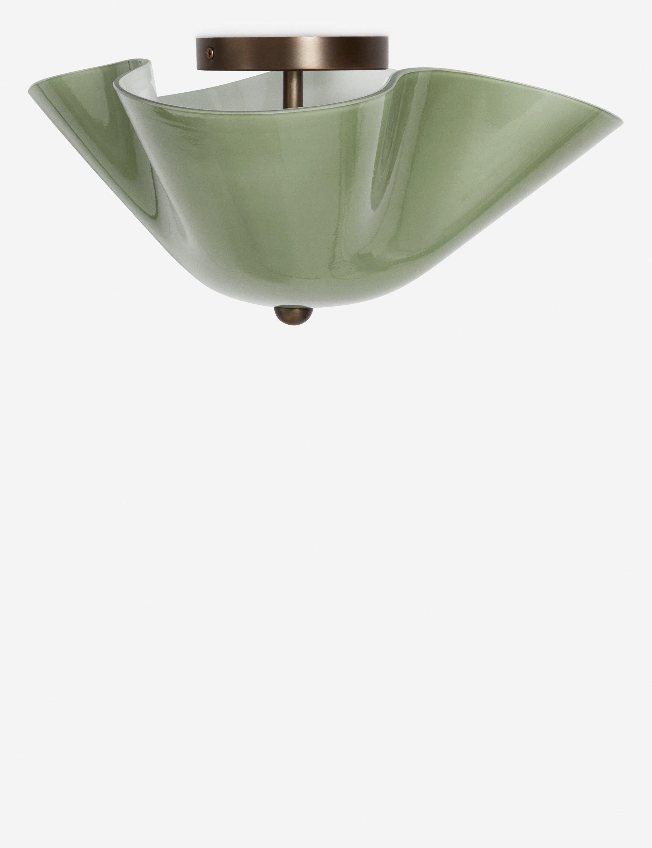 Bellina glazen plafondlamp - messing accent moderne armatuur HL1646