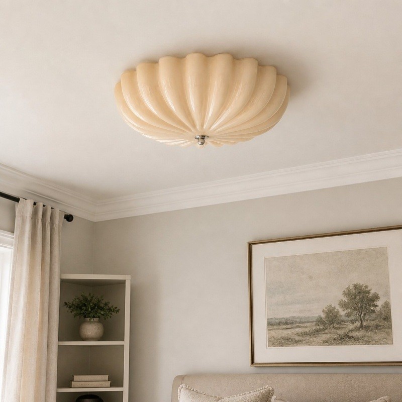 Durnic Crème Stijl Plafondlamp - Moderne Plafondlamp voor Slaapkamer en Eetkamer HL3608