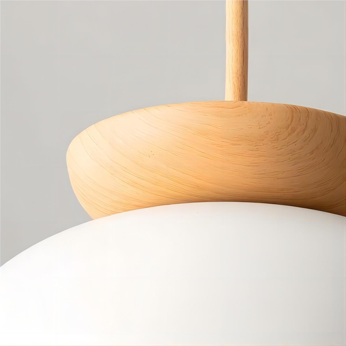 Scandinavische Semi-bol Houten Hanglamp HL100
