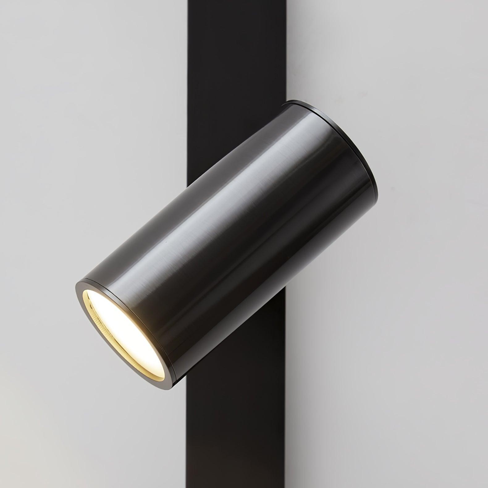 Moderne zwarte lineaire wandlamp met lange arm HL1123
