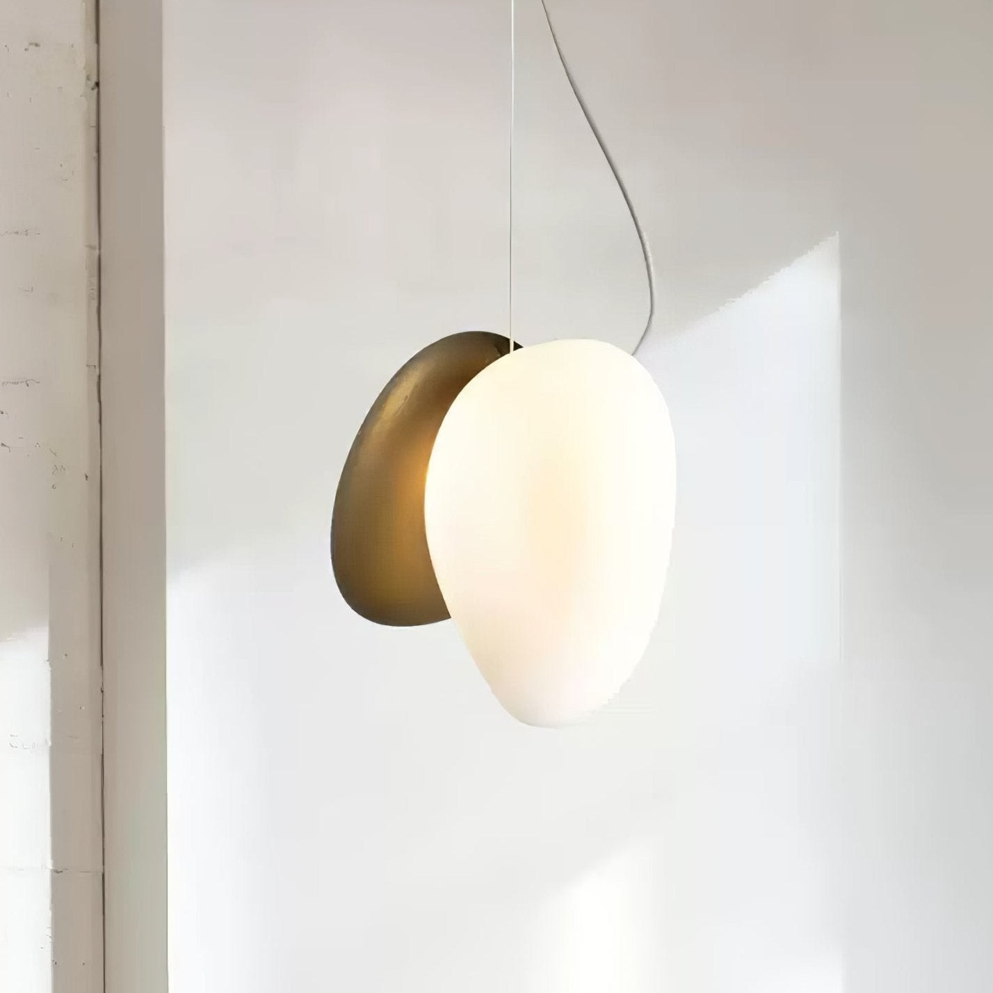 Doorschijnende hanglamp van matglas HL867