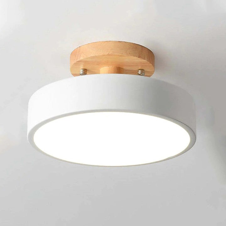 Scandinavische Macaroon Houten Ronde Plafondlamp HL152