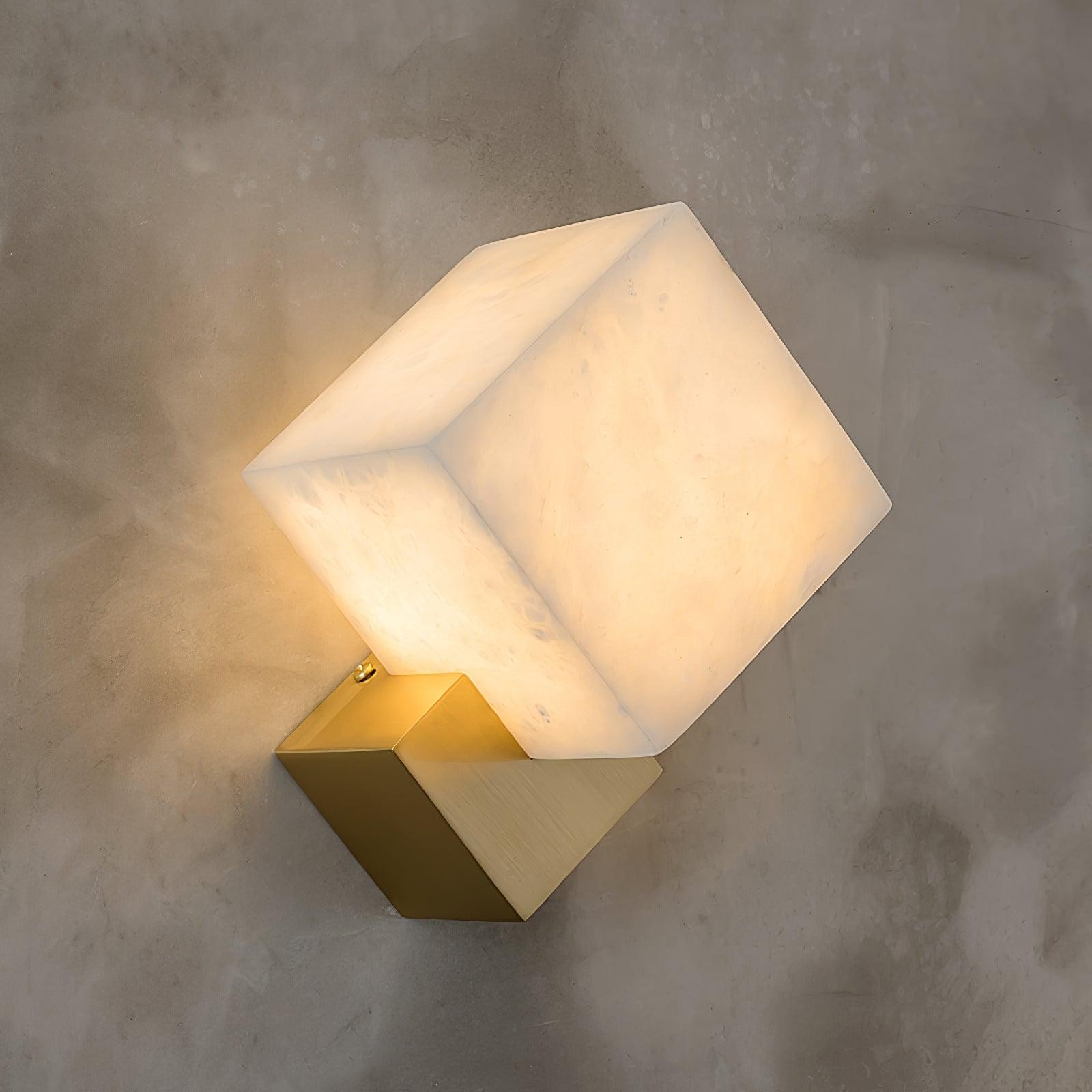 Blokvormige alabaster wandlamp HL2940