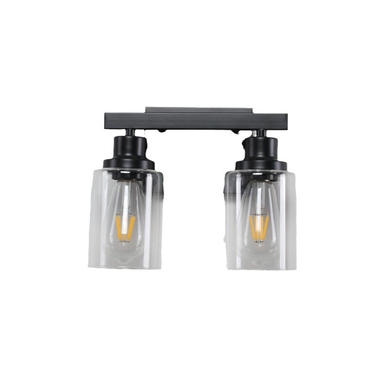 Dubbele koppen glazen wandlamp voor badkamer HL247