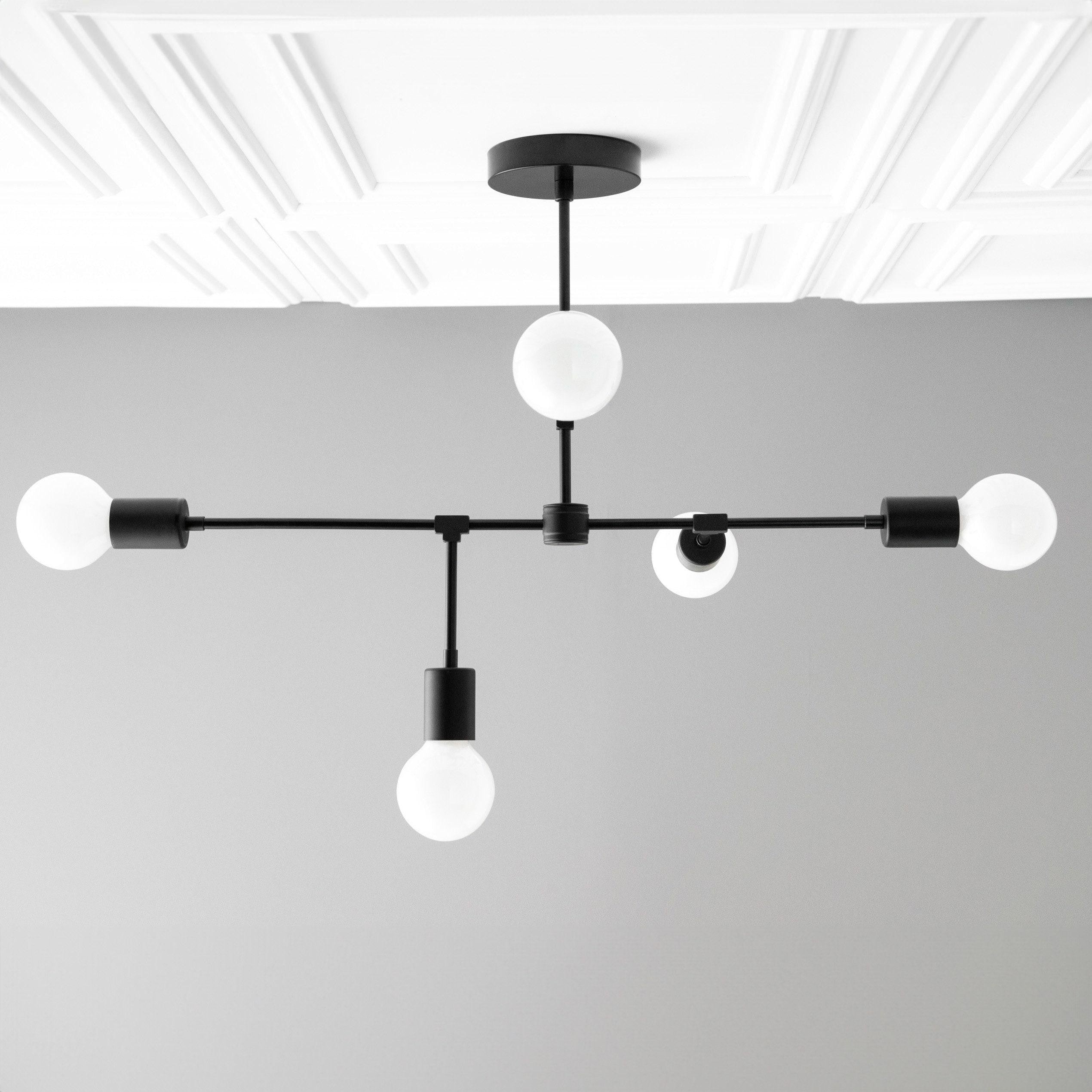 Mobilux Line 5-lichts kroonluchter - moderne plafondlamp voor eetkamer HL1717