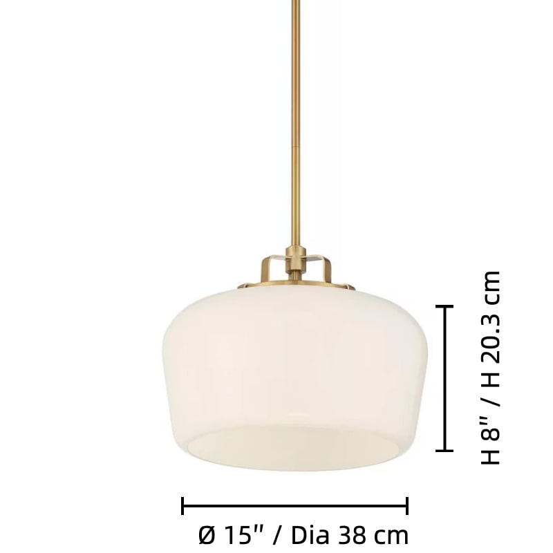 Lirra Opaalglazen Hanglamp - Moderne Verstelbare Metalen Hanglamp voor Keuken en Eetkamer HL1961