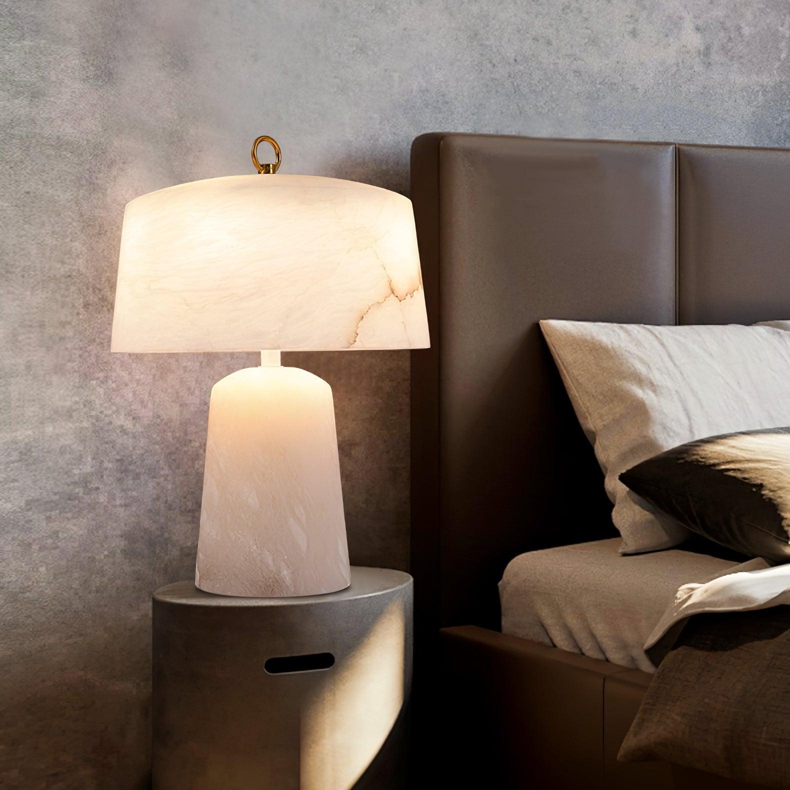 Lichte luxe stijl marmeren stenen tafellamp HL355