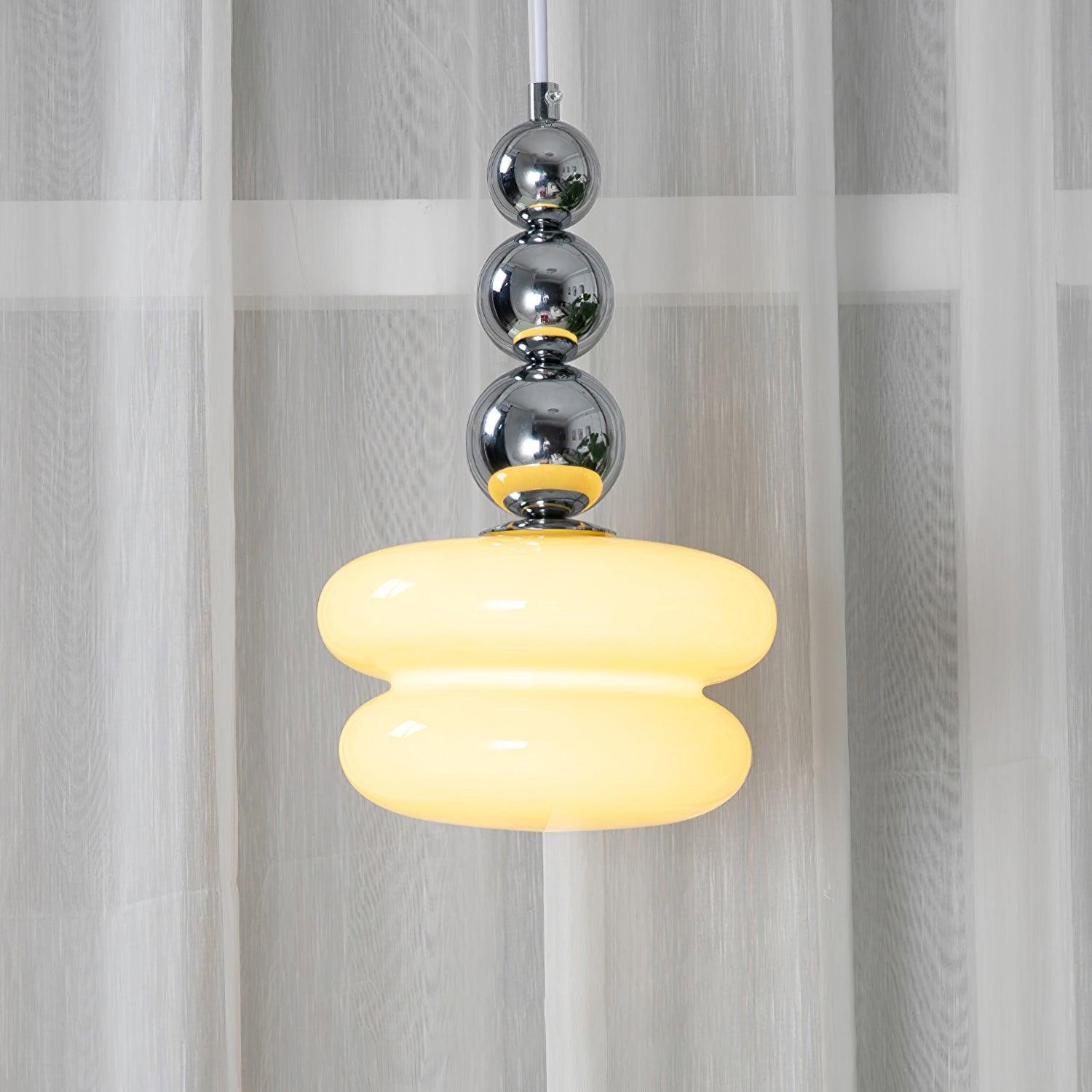 Hedendaagse Scandinavische glazen bolvormige hanglamp voor woonkamer HL689