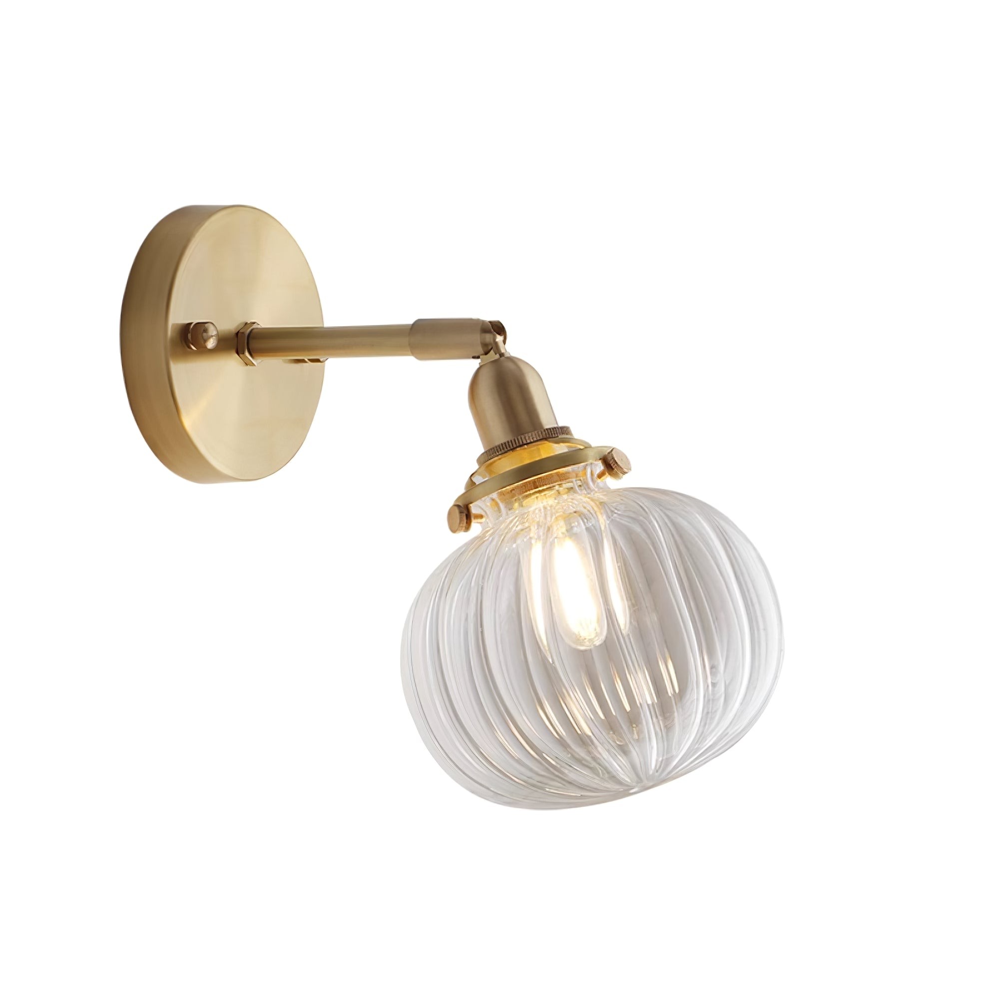 Japanse stijl vintage messing glazen wandlamp HL772