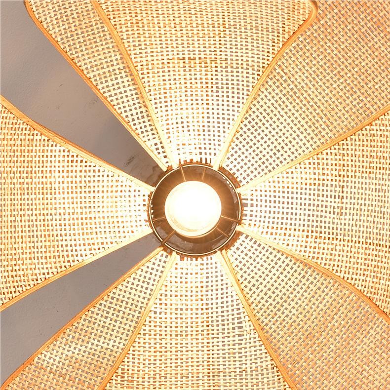 Rustieke rotan bloemblaadje design kroonluchter HL126