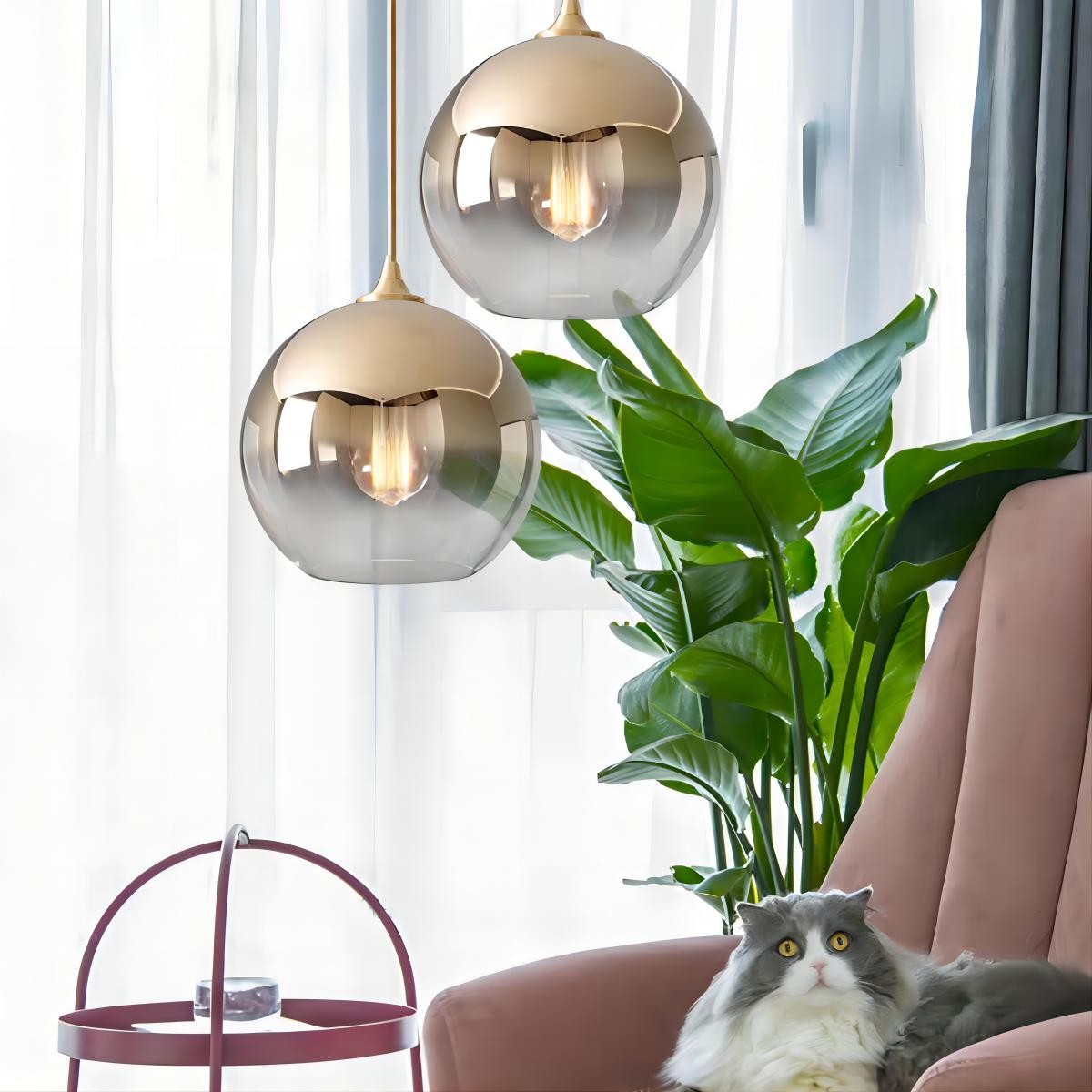 Moderne Glazen Bol Hanglamp Met Verloop HL70