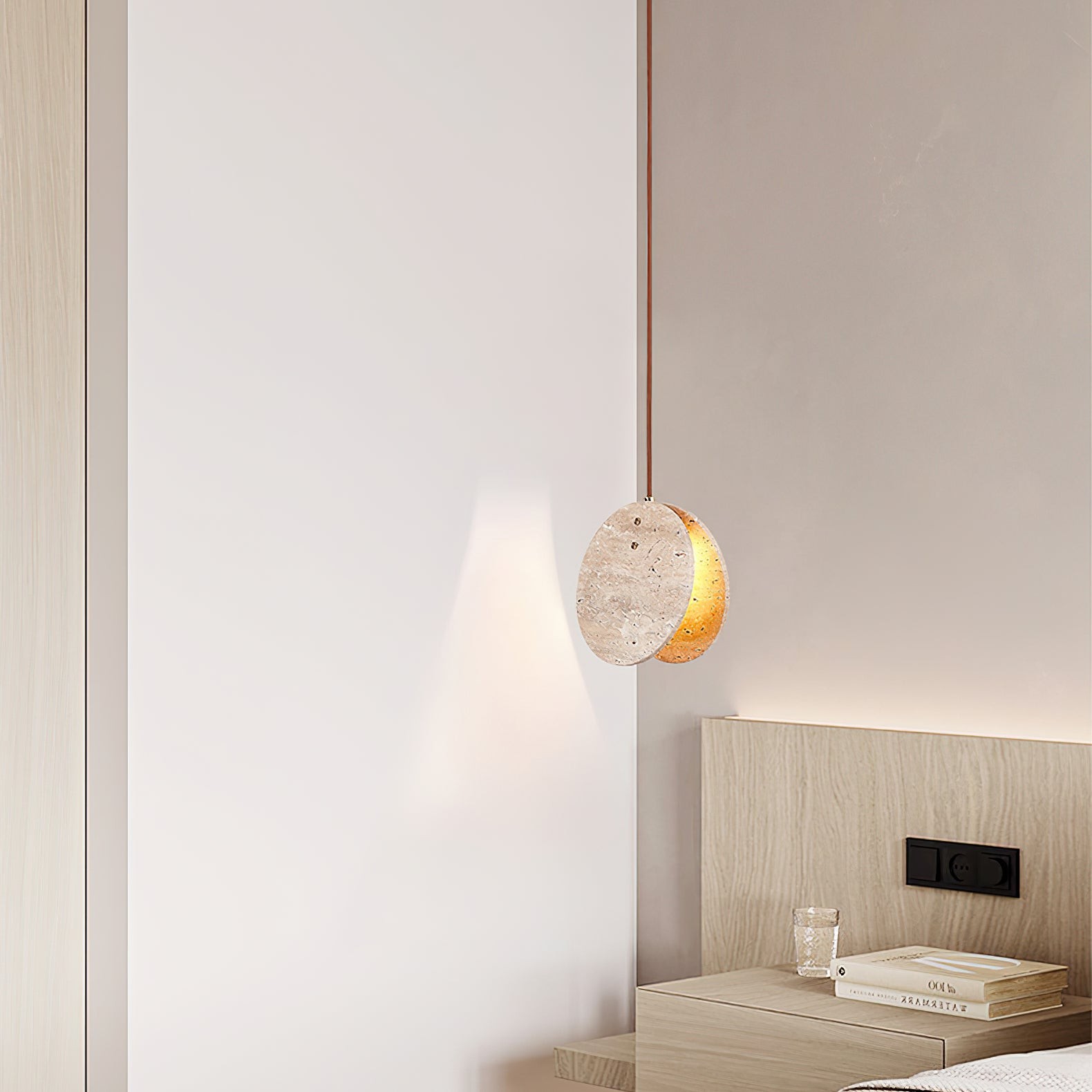 Hanglamp met stenen textuur HL942