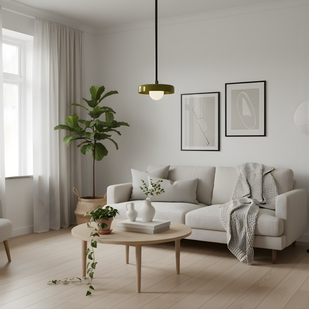 Kalo moderne hanglamp - Slanke metalen staaf en bolvormig glazen ontwerp HL2260