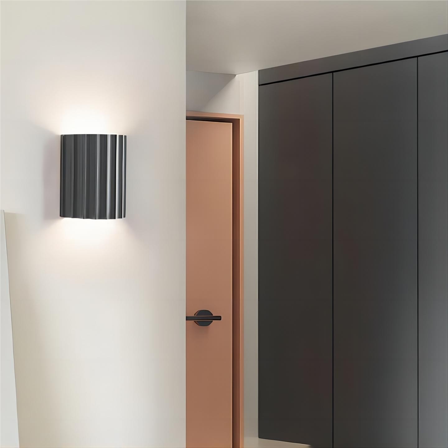 Moderne geribbelde hars gecanneleerde wandlamp HL185