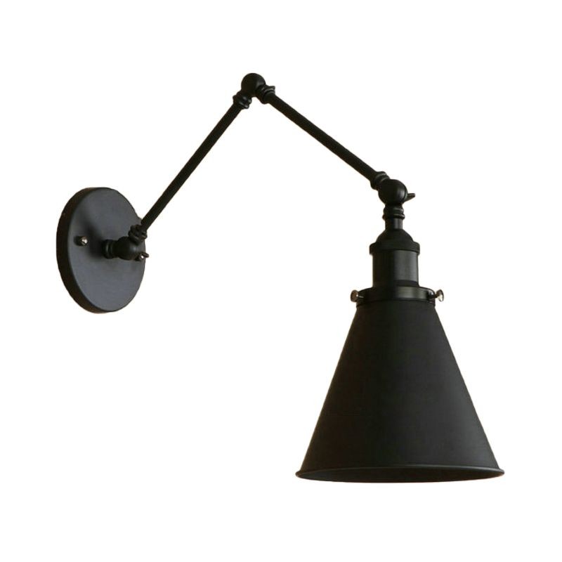 Verstelbare metalen wandlamp in industriële stijl HL995