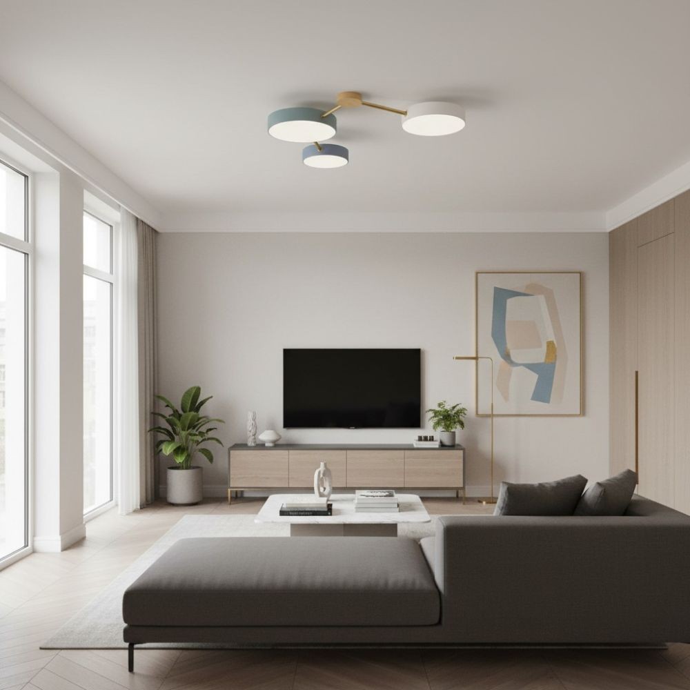 Nordic ronde LED plafondlamp - houten taklamp voor slaapkamer HL1347
