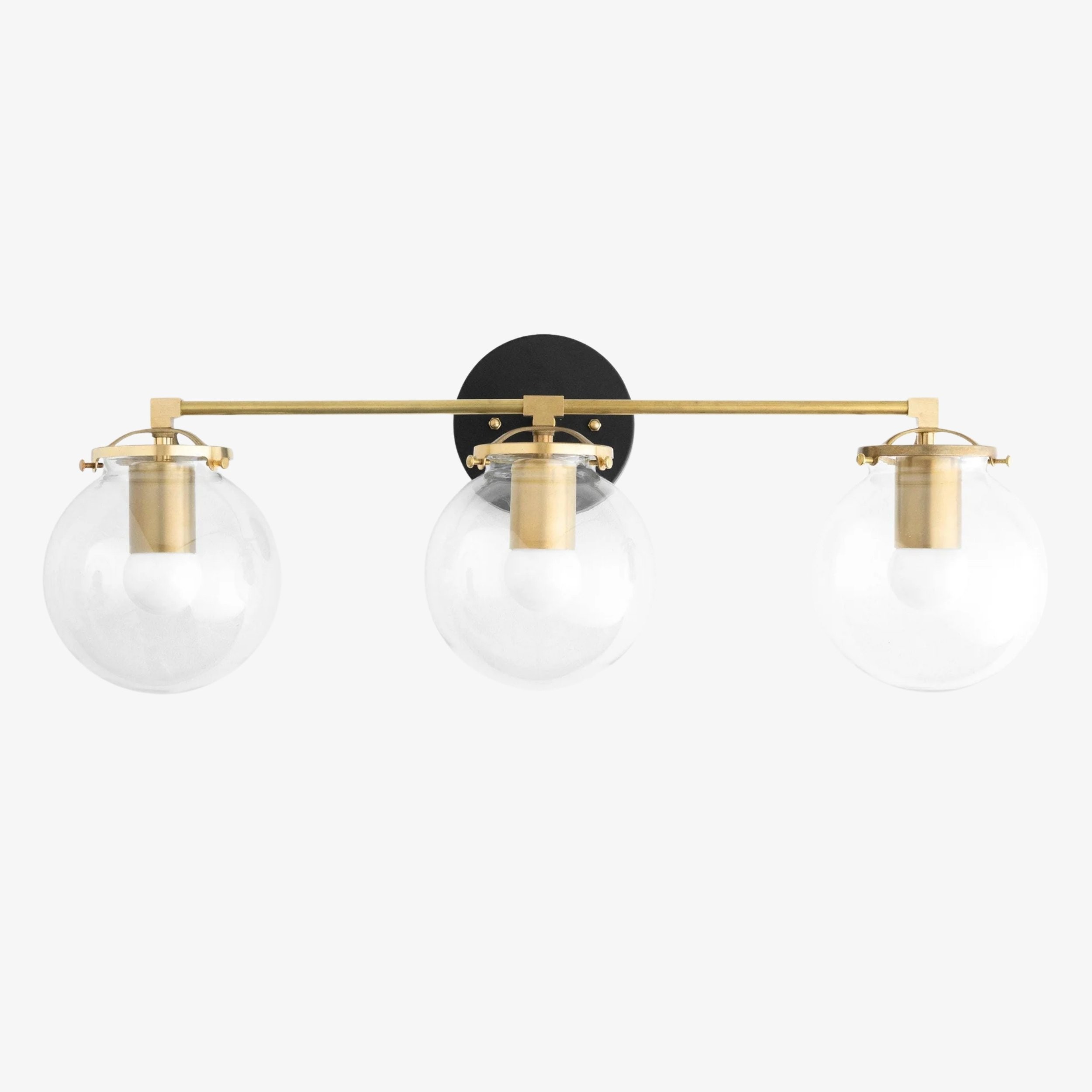 Glorica Glass 3 Shade Globe Vanity Light - Zachte badkamerlamp HL1691