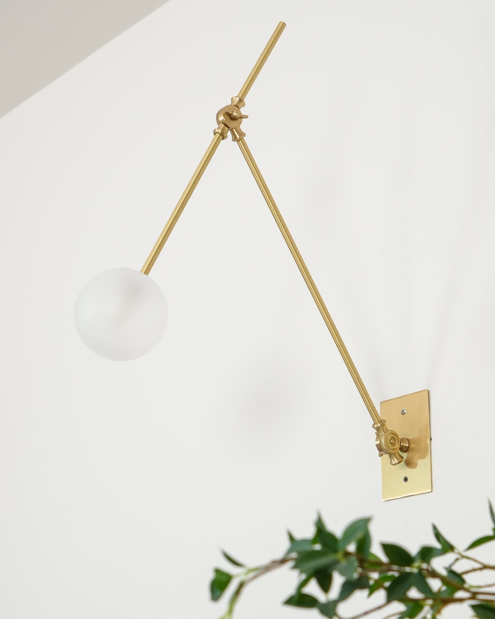 Vintage metalen verstelbare wandlamp met zwenkarm HL966