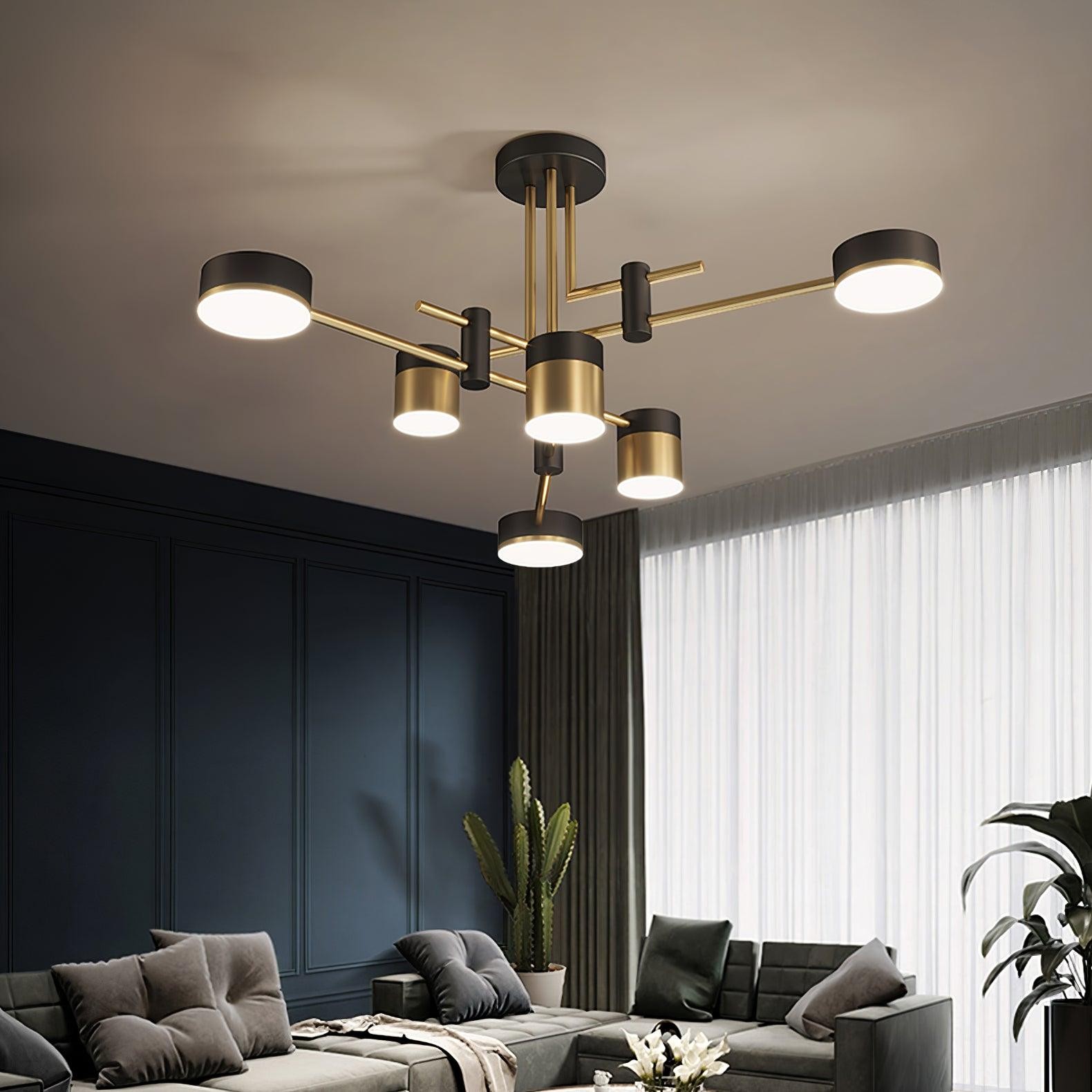 Luxe Spider Sputnik Design Metalen Schijf Plafondlamp HL1090