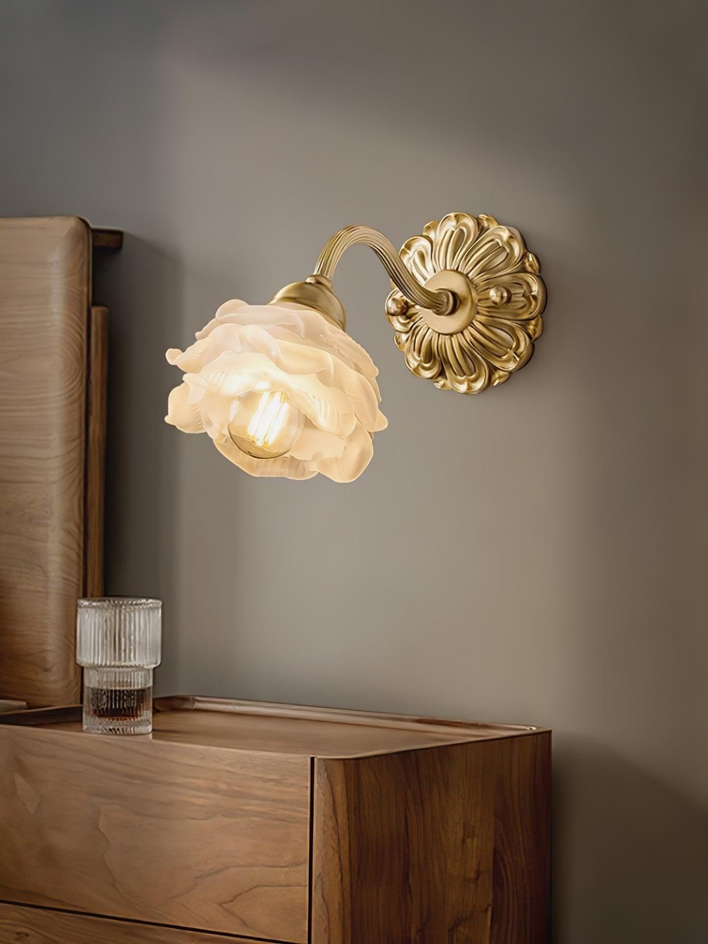 Messing Rozen Wandlamp HL394