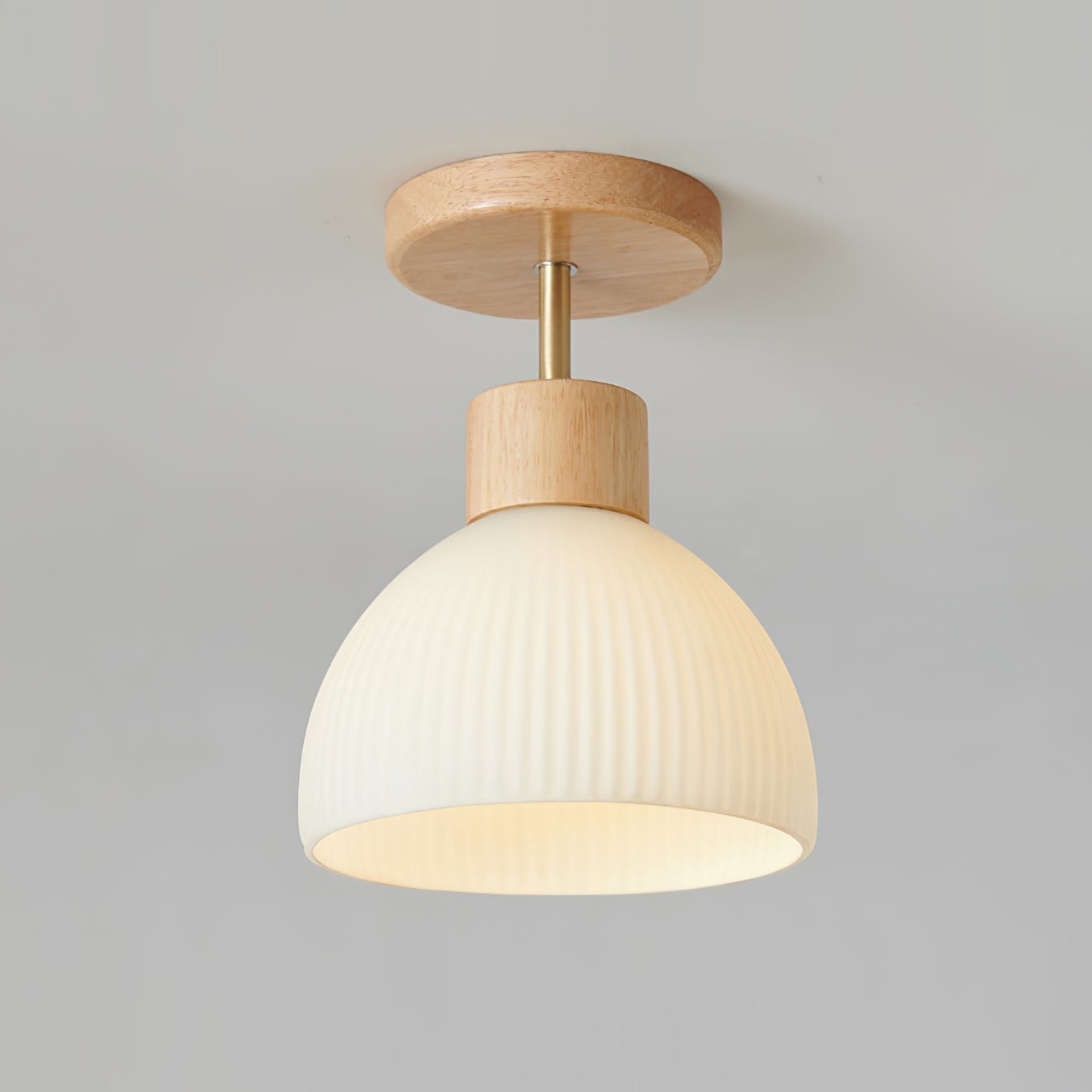 LED-plafondlamp in Scandinavische houtstijl HL387