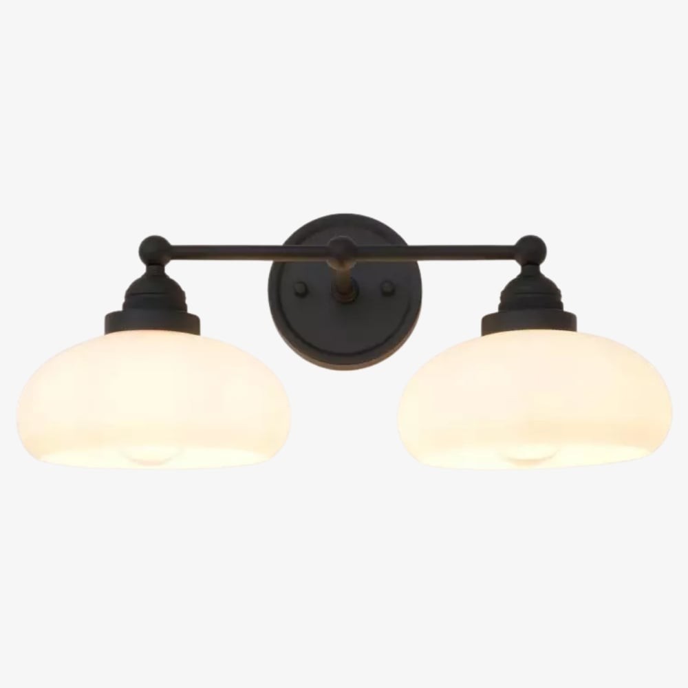 Riven wandlamp - Vintage industriële melkwitte glazen kap voor binnen HL2262
