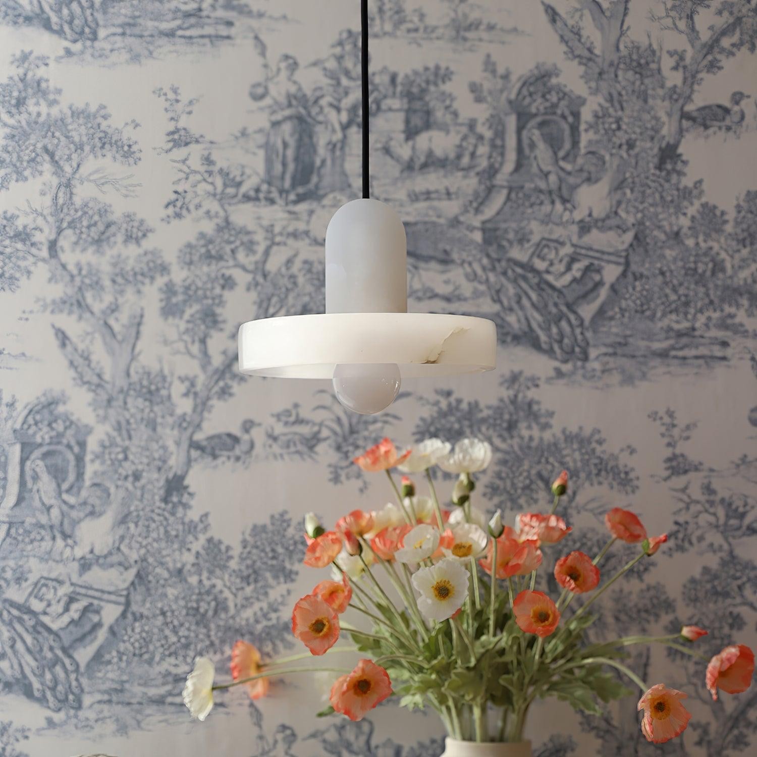 Elegante creatieve witte albasten hanglamp HL993