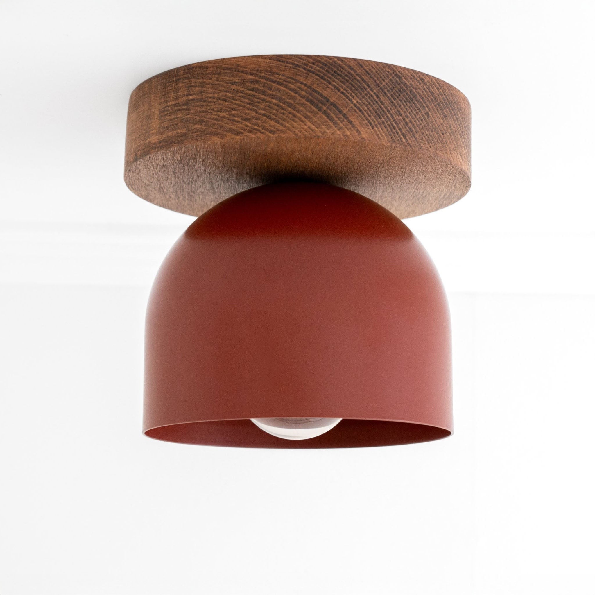 Metio Dome moderne rustieke plafondlamp - houten en metalen fusie HL1734
