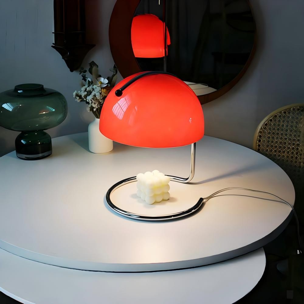 Retro Bauhaus Pudding Glazen Tafellamp HL318