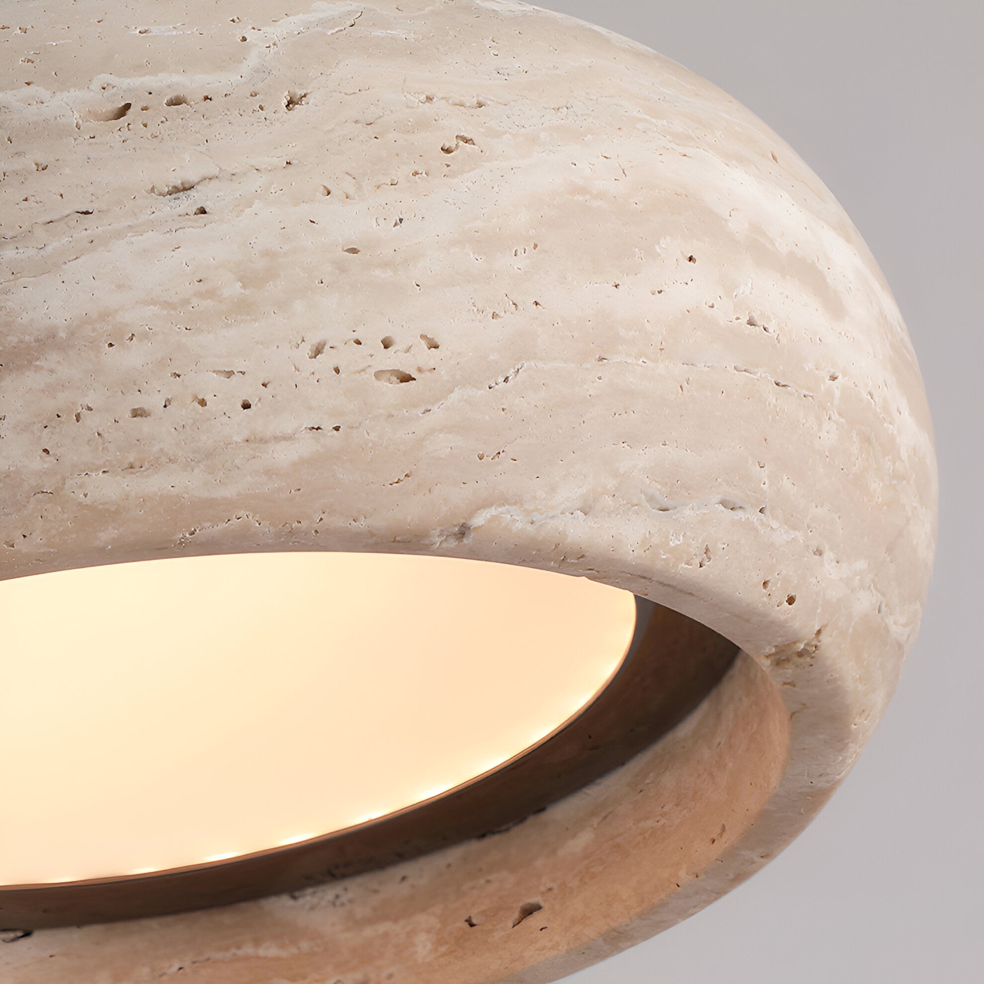 Hanglamp HL3487 in Wabi Sabi-stijl met travertijnsteen