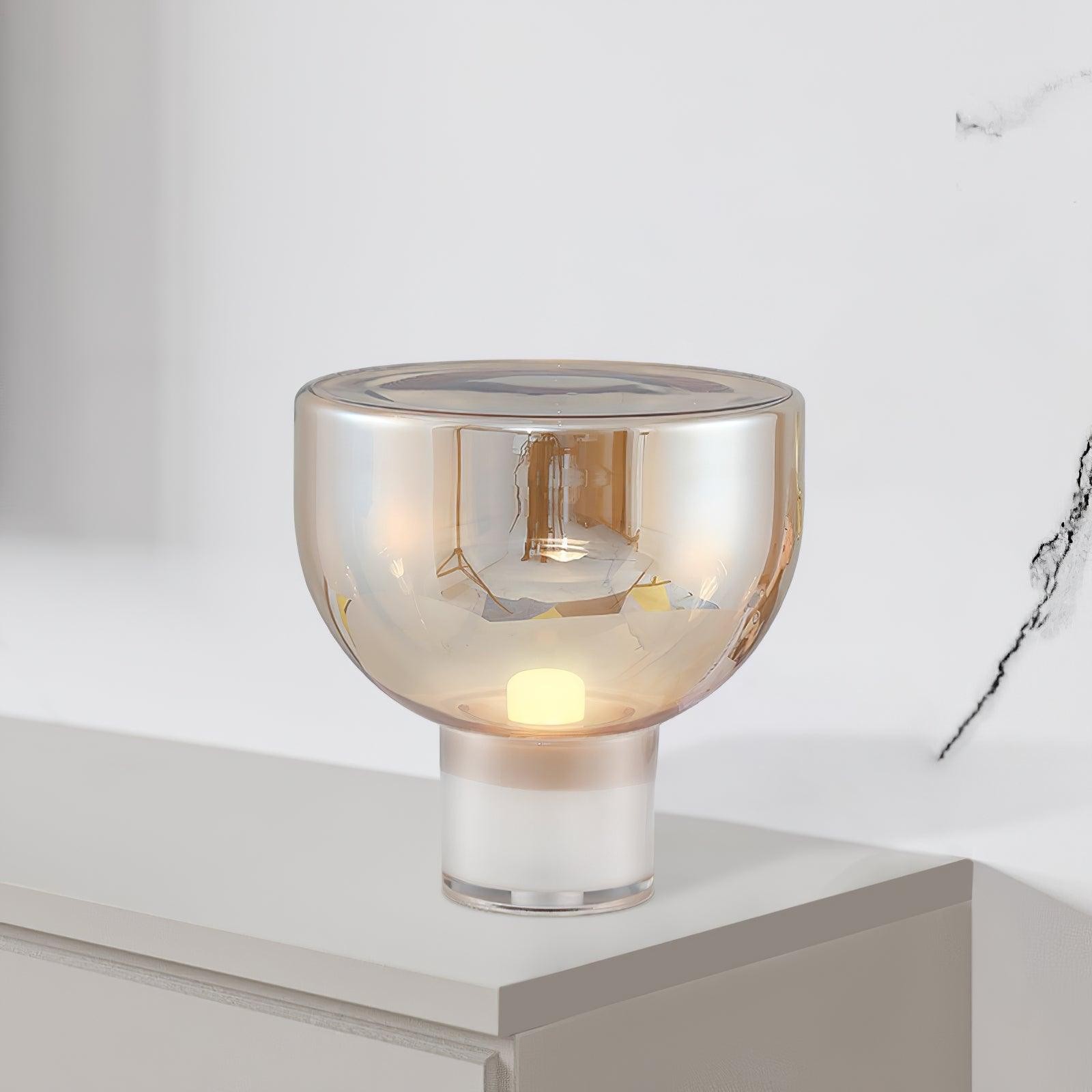 Nordic Eenvoudige Moderne Luxe Glazen Tafellamp Voor Studeerkamer HL342