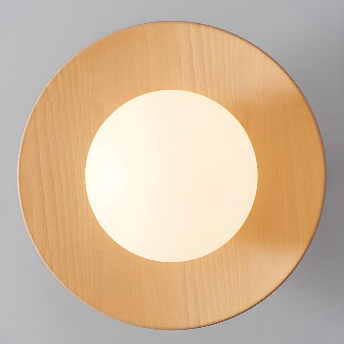 Rustieke Plafon houten glazen plafondlamp HL93