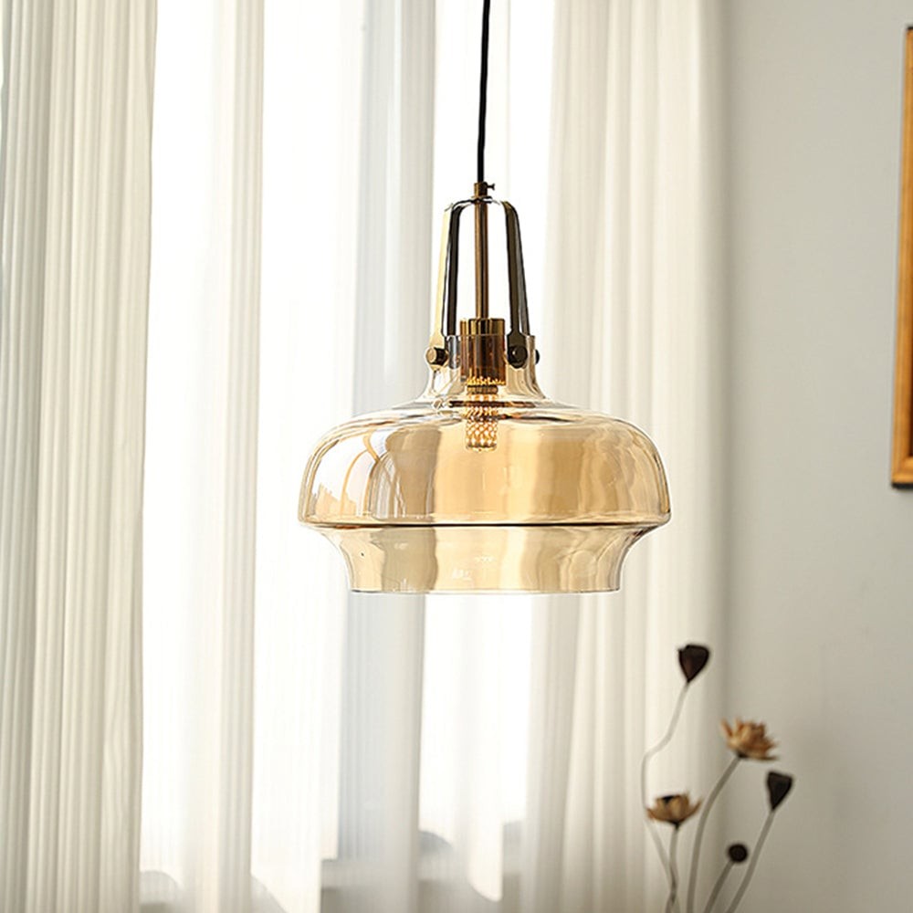 Moderne, uniek gevormde glazen hanglamp voor een aquarium HL1401