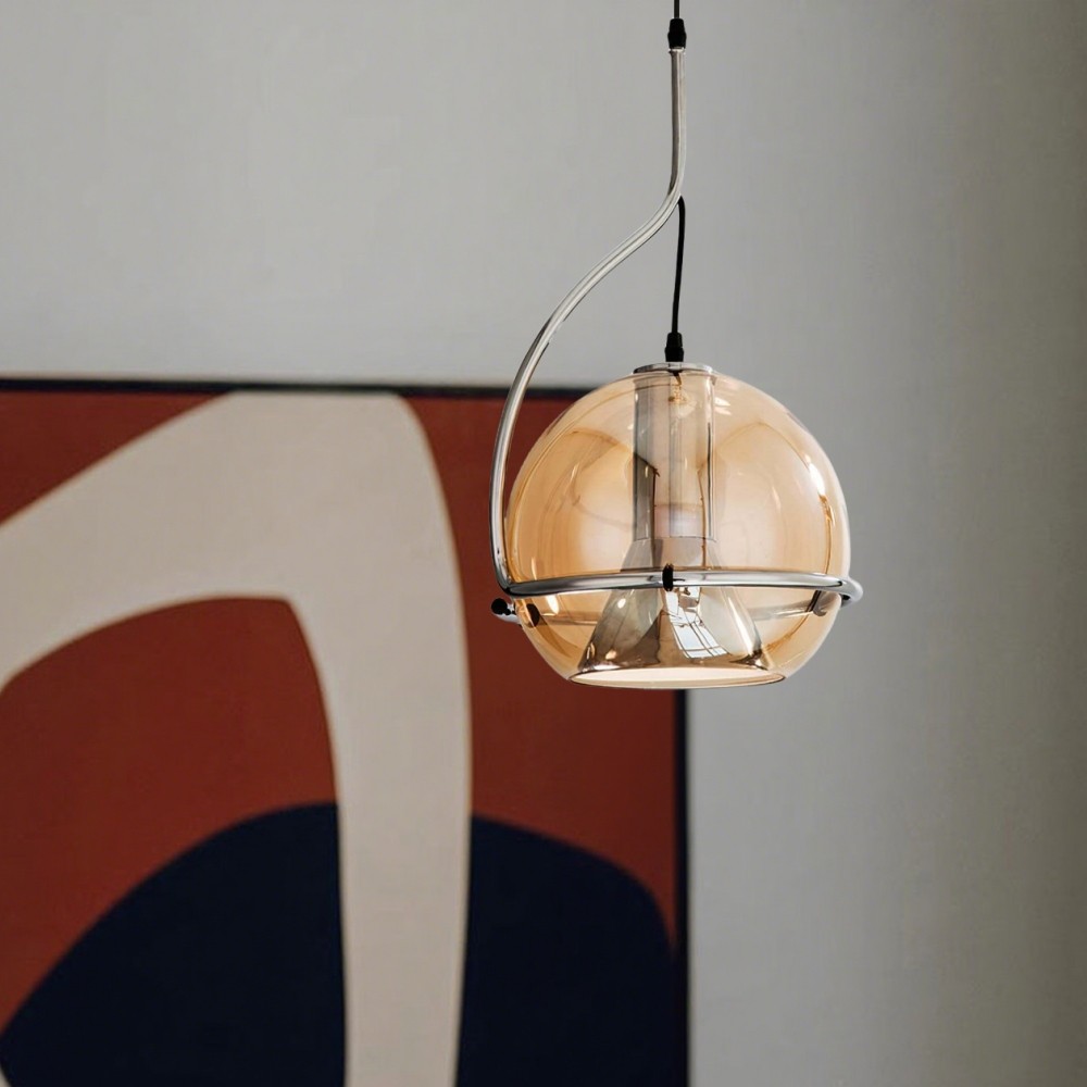 Industriële metalen hanglamp - glazen bolontwerp voor slaapkamer HL1318