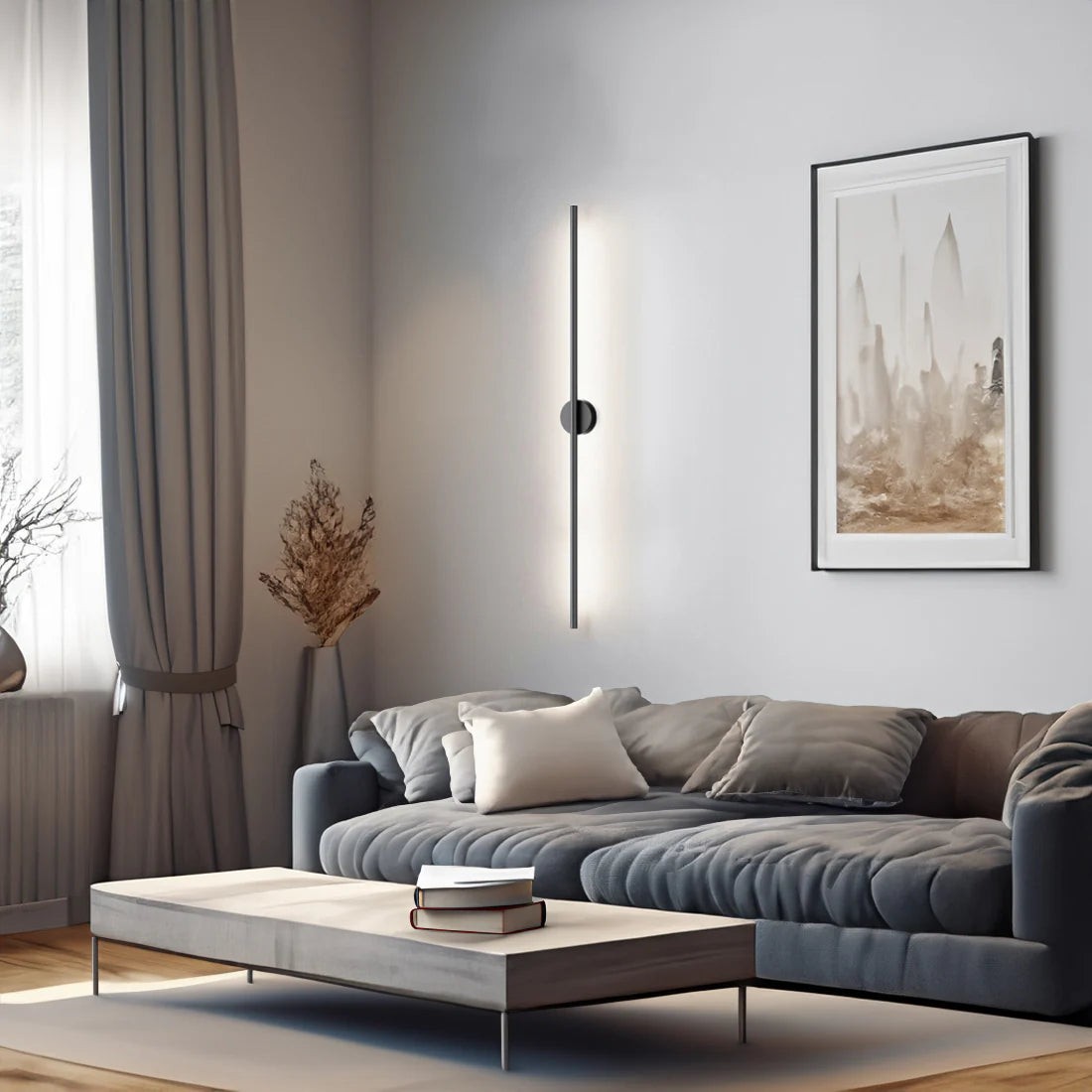 Moderne zwarte aluminium wandlamp HL3403